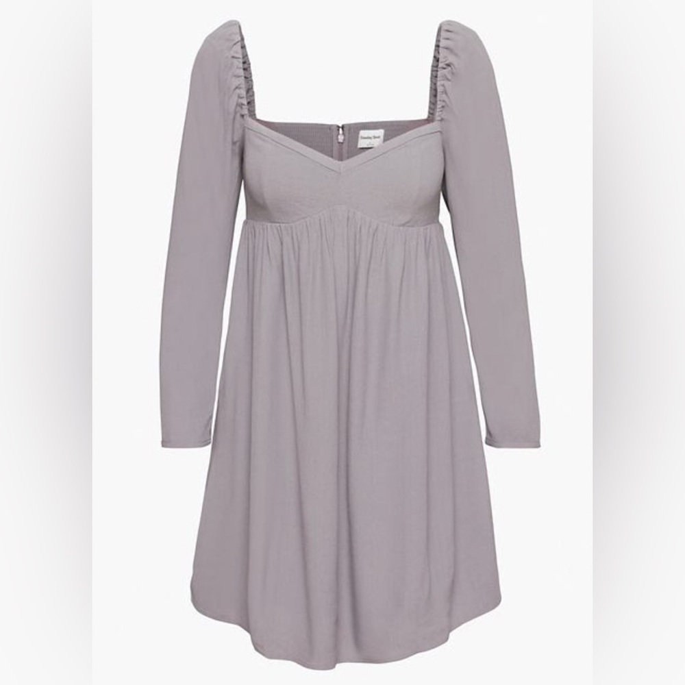 ARITZIA Sunday Best GREY Long Sleeve Dress